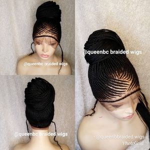 Ponytail cornrow braided wig
